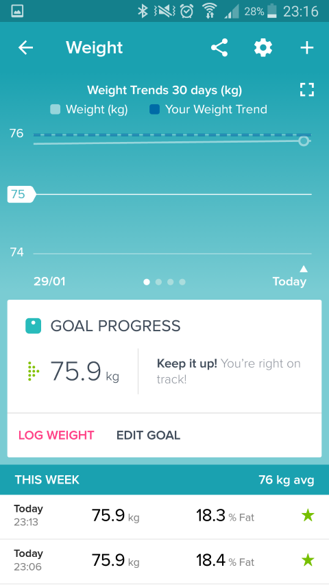 Fitbit Aria 2 Weigh-In Process 