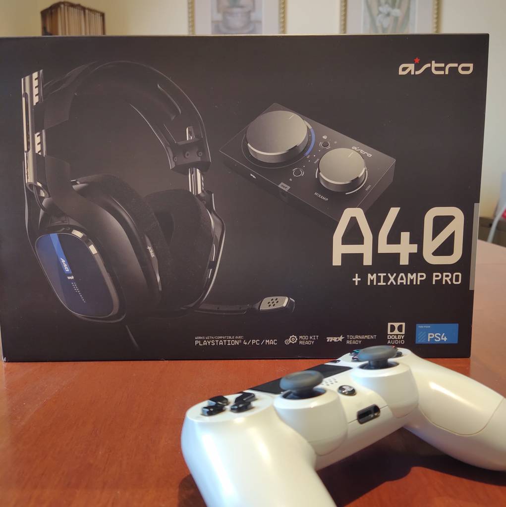 astro a40 tr wired stereo gaming headset for pc and ps4 with mixamp pro tr controller