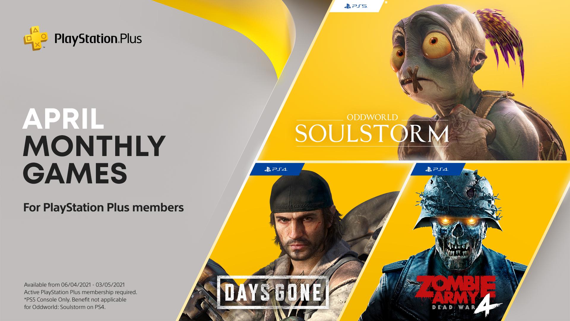 PlayStation Plus April Games Lineup | Oddworld: Soulstorm, Days Gone ...