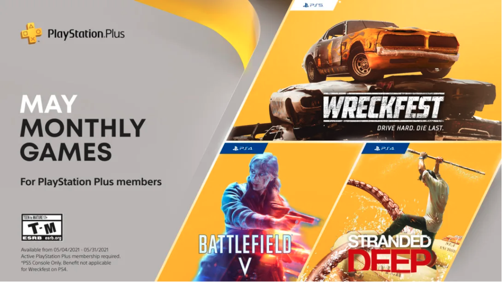 PlayStation Plus May Games Lineup Battlefield V, Stranded Deep