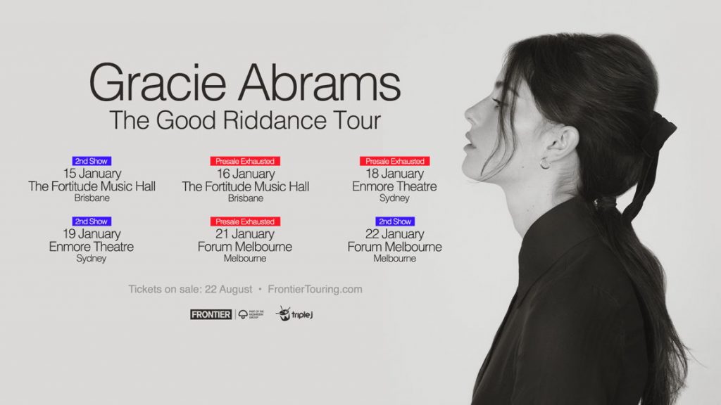 GRACIE ABRAMS (USA) 2nd & final shows announced The Good Riddance