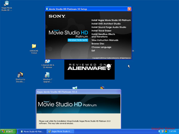 sony vegas movie studio hd platinum 11 how many computers